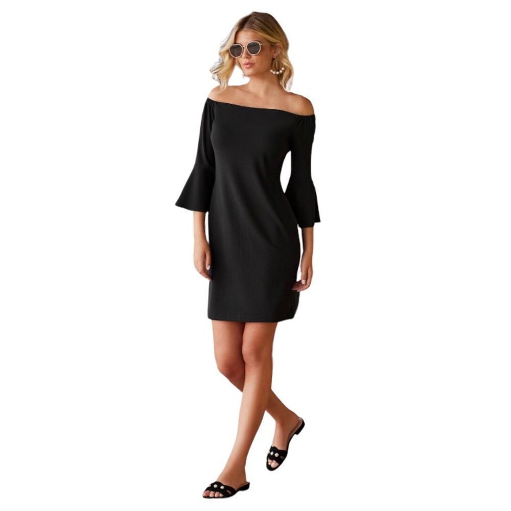 Boston Proper Beyond Travel Off-The-Shoulder Dress sz S